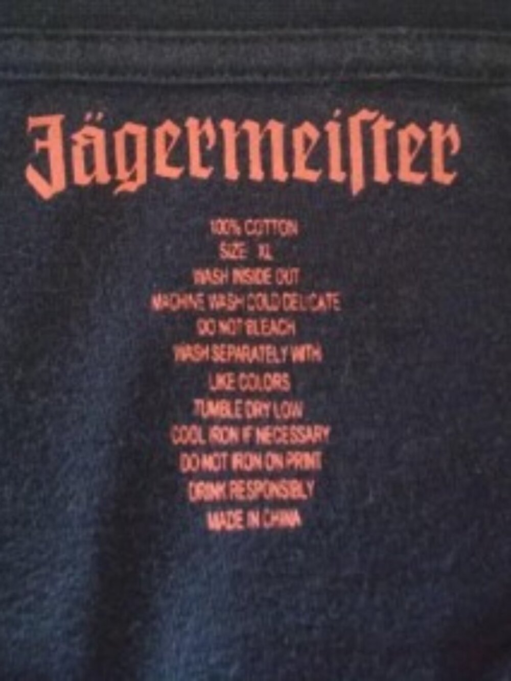 Jägermeister Black V Neck T Shirt Womens Graphic Logo Tee Minimalist - Picture 3 of 3